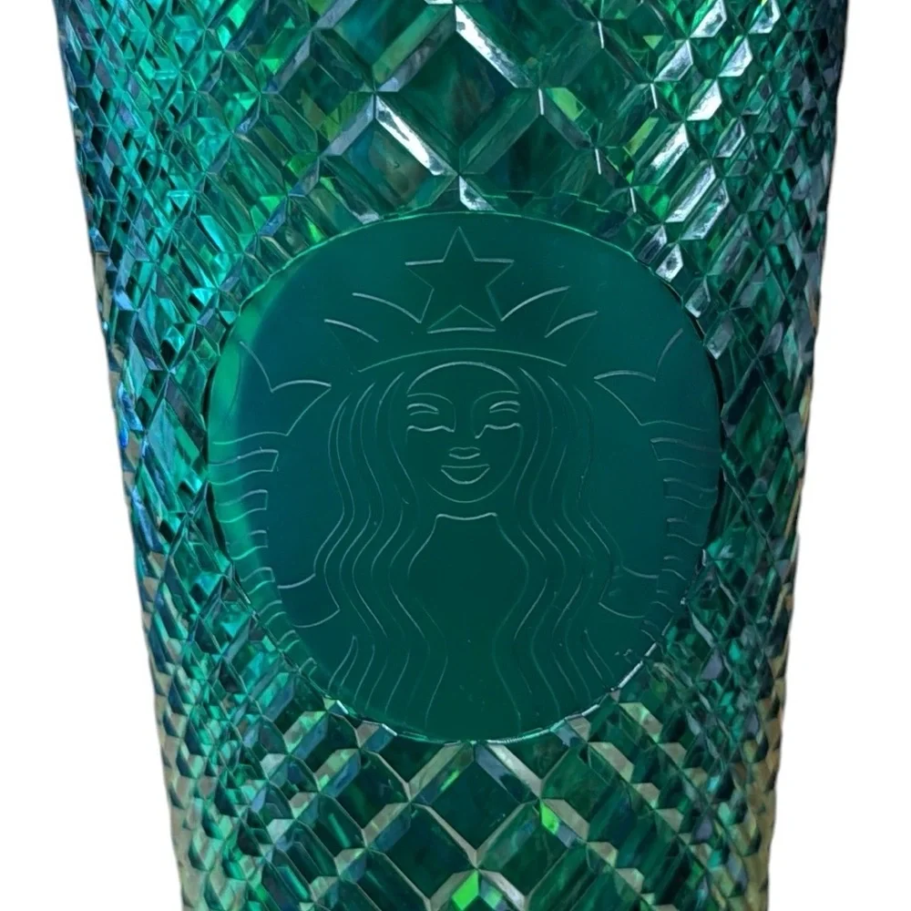 New Starbucks Jeweled Emerald Green 2022 Holiday Cold Studded Venti Tumbler 24oz